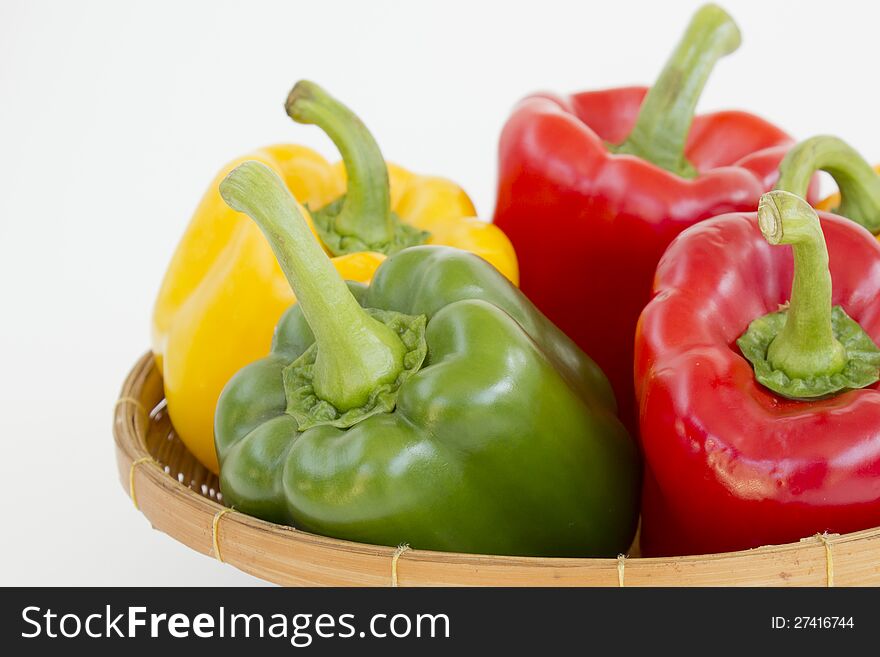 Red, green and yellow Bell Peppers