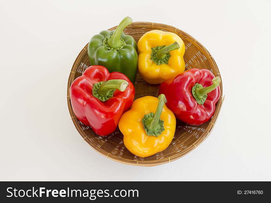 Red, green and yellow Bell Peppers