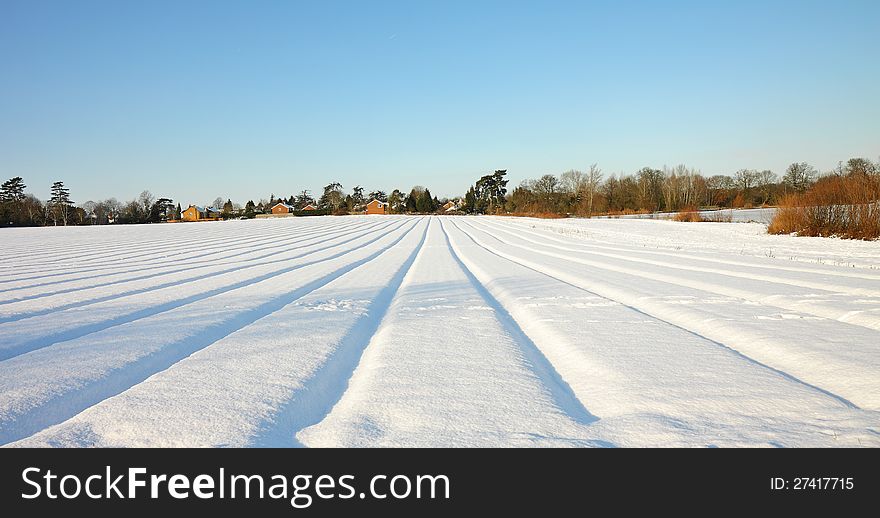 Rural English Winter Landscape