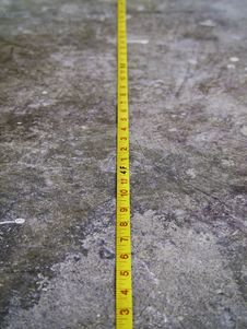 Measuring Tape On Concrete Floo Stock Photography Measuring Tape On Concrete Floo Stock Photography