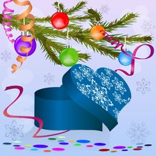 Christmas Heart Shaped Box Royalty Free Stock Image