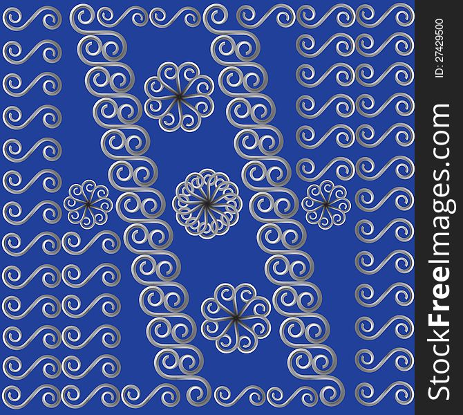 Background, Blue, Metal Pattern