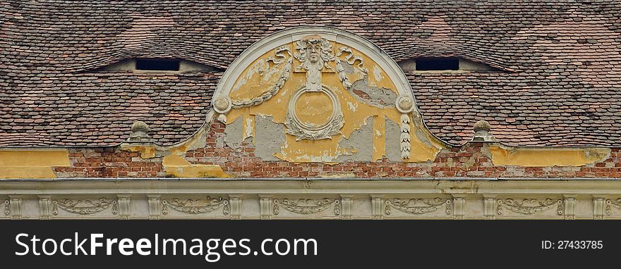 Yellow house in Sibiu in Transylvania land of Romania. Yellow house in Sibiu in Transylvania land of Romania