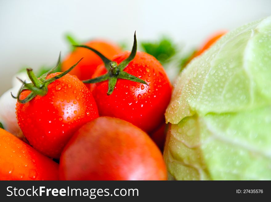 Fresh vegetables ready to cook borscht