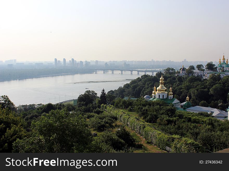 View of Kiev Pechersk Lavra Orthodox Monastery, Ukraine