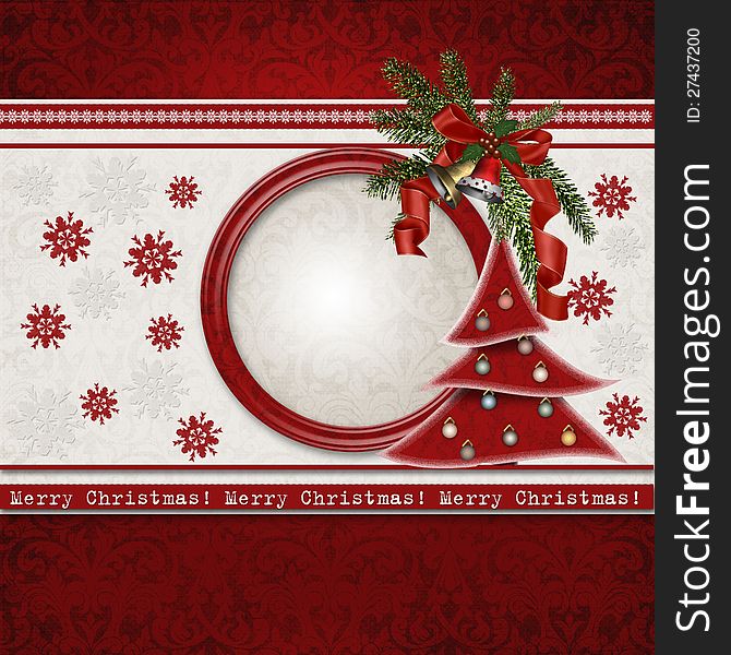 Vintage background with Christmas photo frame, with space for photo and text. famiy album. Vintage background with Christmas photo frame, with space for photo and text. famiy album