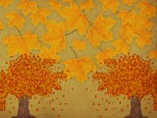 Paper With Autumn Trees Stock Photos Paper With Autumn Trees Stock Photos