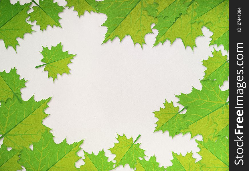 Maple leaves frame