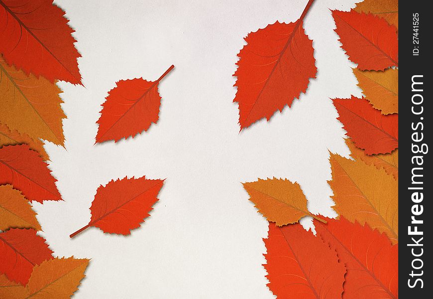 Illustration of colorful leaves frame on white background. Illustration of colorful leaves frame on white background.