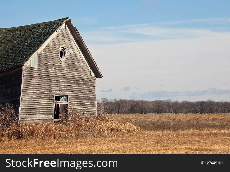 Old, abandoned, wooden building, landscapes and autumn field. Old, abandoned, wooden building, landscapes and autumn field.