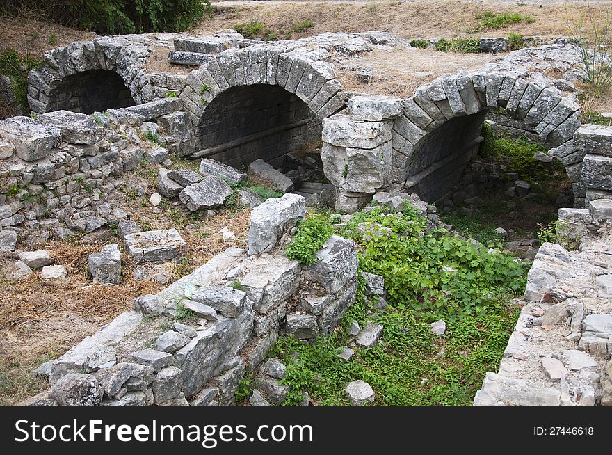 Roman archeological finds in Solin near Split, Croatia. Roman archeological finds in Solin near Split, Croatia