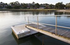 Boat Jetty Or Bridge And Scenery Royalty Free Stock Photos