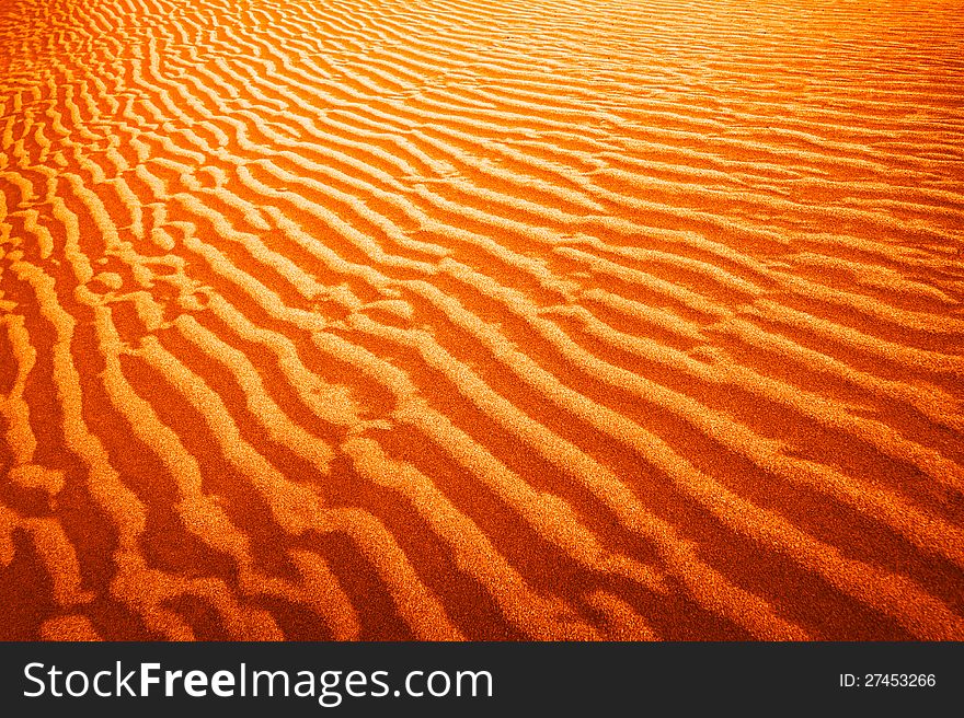 Abstract texture of sand dune in desert