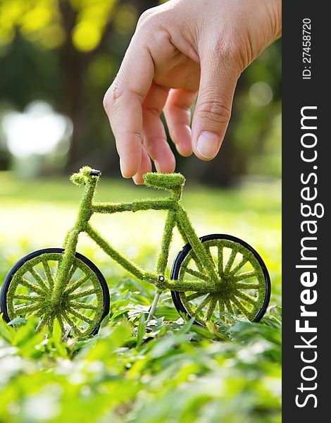 Image of Hand Holding Eco Bicycle