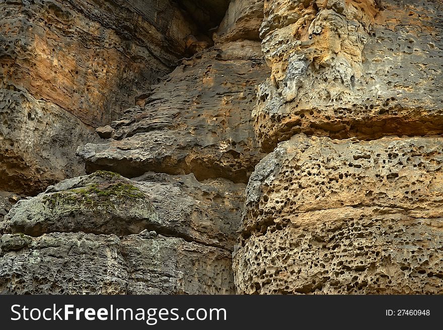 Texture of a sandstone rock