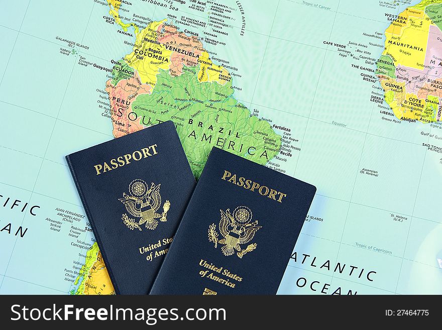 Passports on map-3