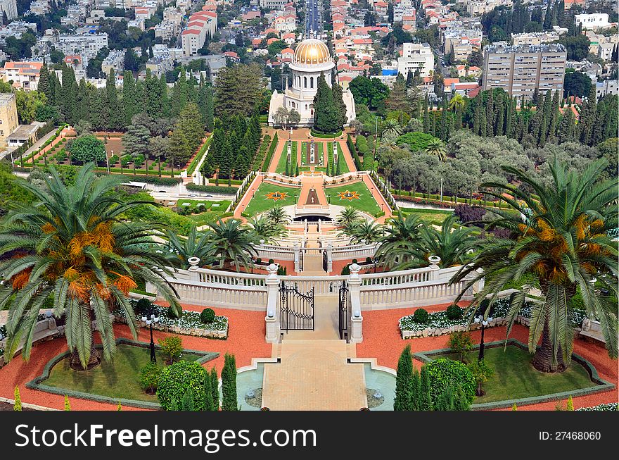 Baha'i Gardens in Haifa city,Israel. Baha'i Gardens in Haifa city,Israel