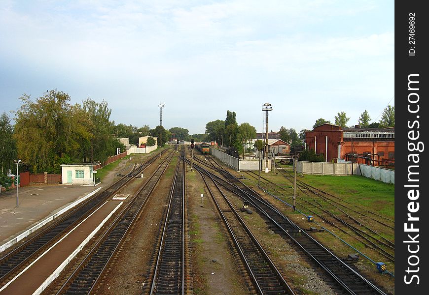 The image of view of many rails. The image of view of many rails