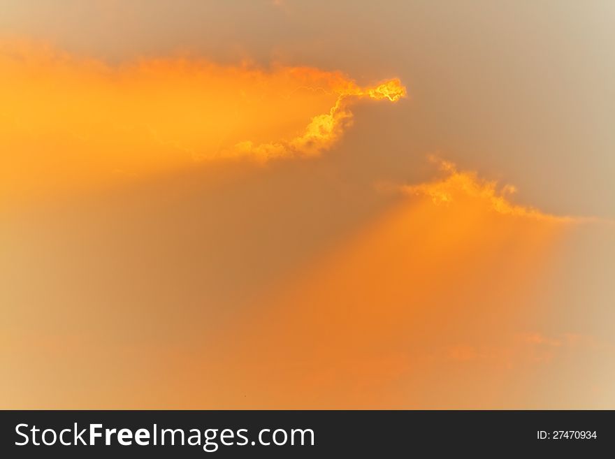 Image of sunlight effect behind cloud. Image of sunlight effect behind cloud.