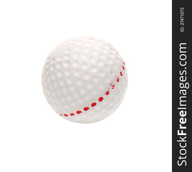 Golf ball isolated on white