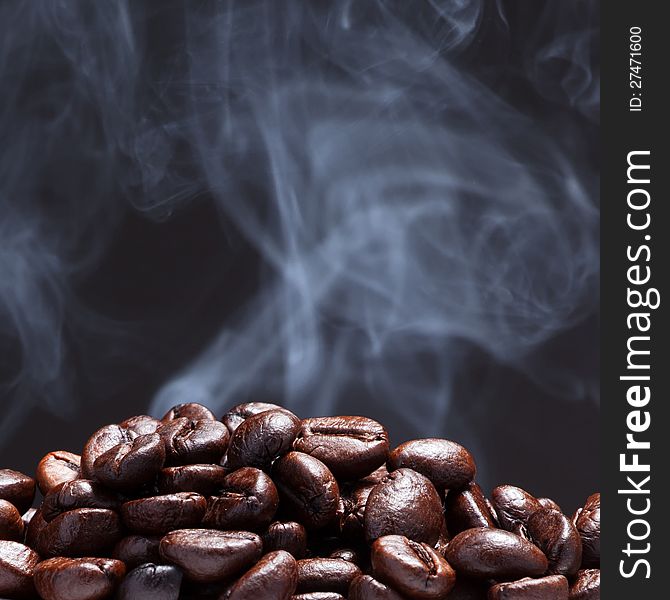 Coffee Bean With Smoke