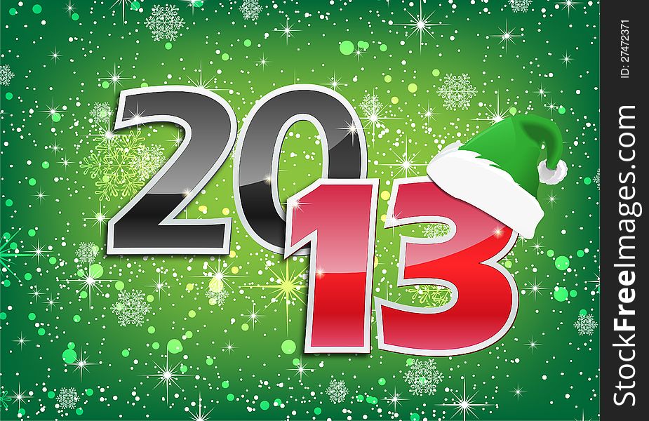 2013 Happy New Year greeting card. 2013 Happy New Year greeting card