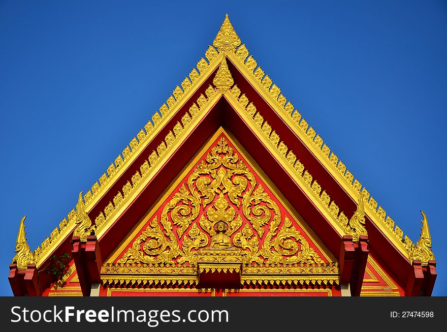 Roof of sanctury in famous Ayuthaya temple