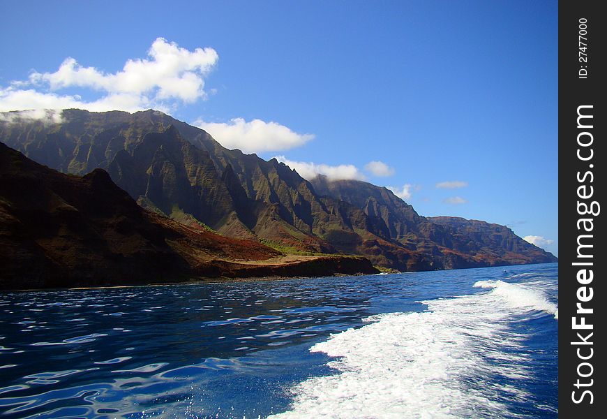 Kalalau Valley on the Na Pali Coast of Kauai, HI