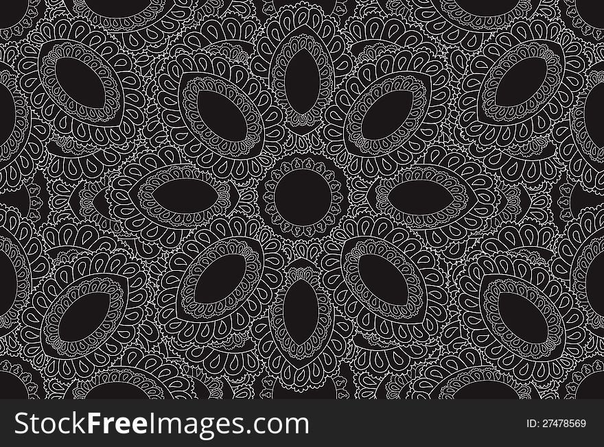 Lacy segment seamless pattern  background