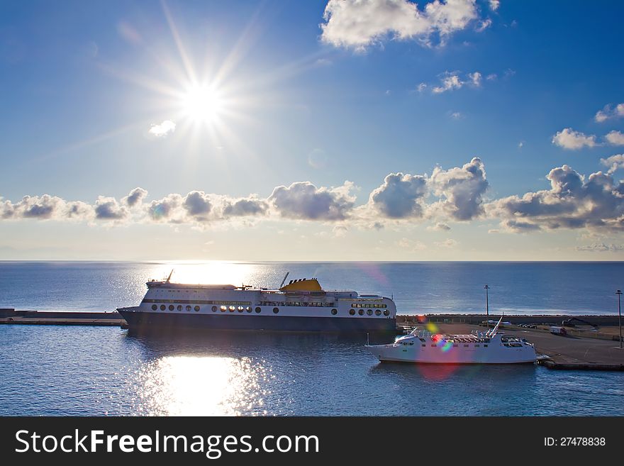 Cruise Ships In The Harbor