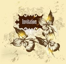 Vintage Vector Invitation Card Stock Photo Vintage Vector Invitation Card Stock Photo