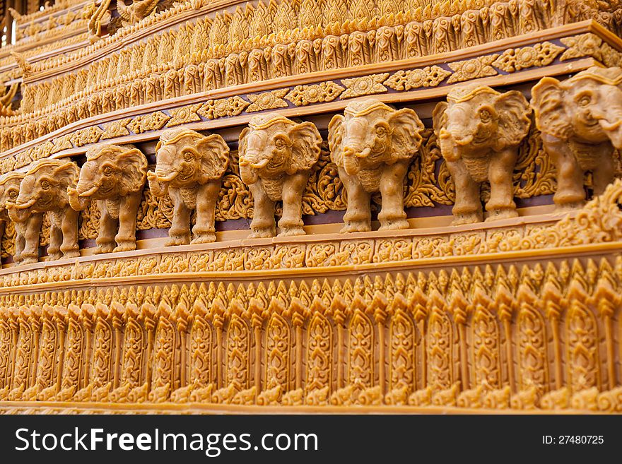 Castles made â€‹â€‹of wax formation in the Sakon Nakhon Thailand end of Buddhist Lent Festival. Castles made â€‹â€‹of wax formation in the Sakon Nakhon Thailand end of Buddhist Lent Festival.