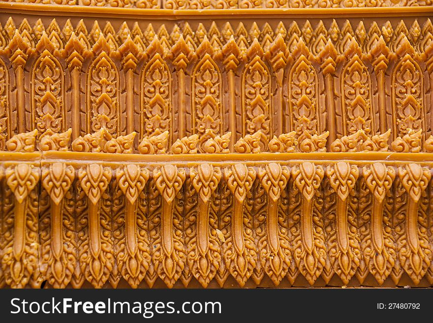 Castles made â€‹â€‹of wax formation in the Sakon Nakhon Thailand end of Buddhist Lent Festival. Castles made â€‹â€‹of wax formation in the Sakon Nakhon Thailand end of Buddhist Lent Festival.