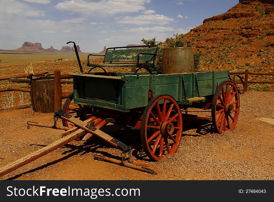 Old Wagon at Monument Valley, Utah, USA