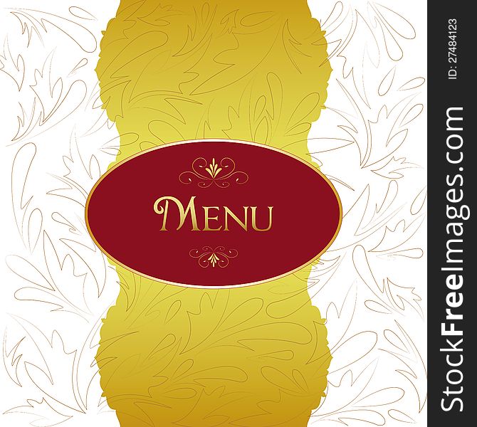 Elegant menu background design illustration