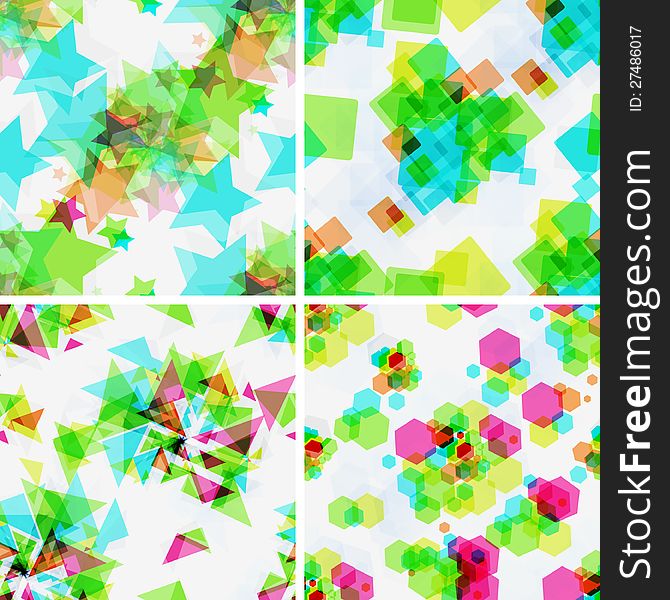 Set of vector modern seamless patterns. Set of vector modern seamless patterns.