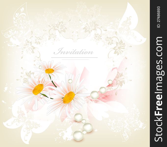 Flower Invitation Card