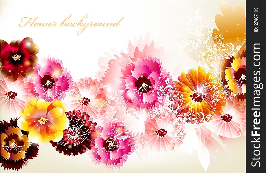 Floral vector Flower vector background