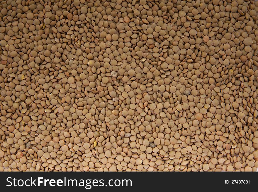 Many beans lentils, useful food.
