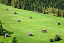 Green Pastures - Sexten - Italy Royalty Free Stock Images Green Pastures - Sexten - Italy Royalty Free Stock Images