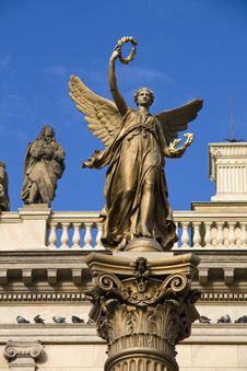Statue With Wings Stock Image