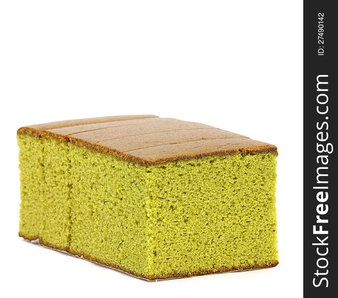 Sponge cake, green tea