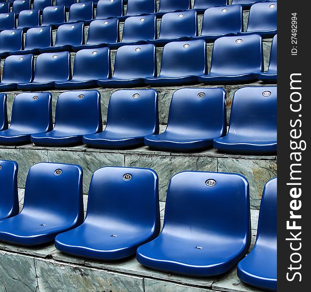 Chairs in stadium