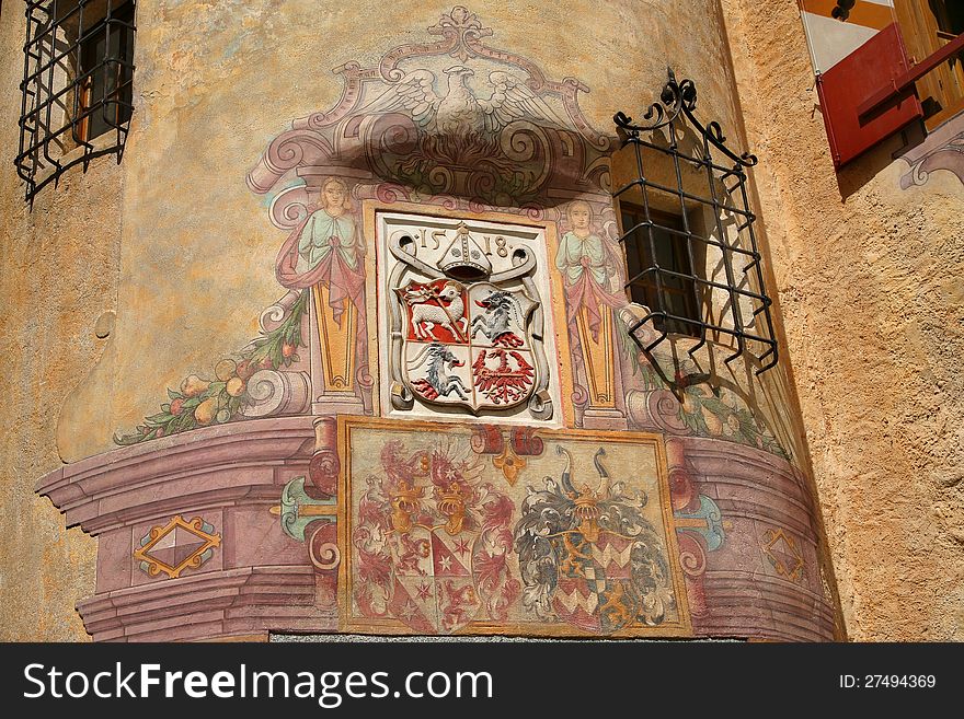 Brunico Castle, Detail. South Tyrol - Italy