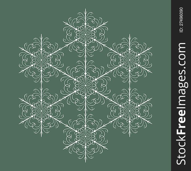 Seamless snowflakes background