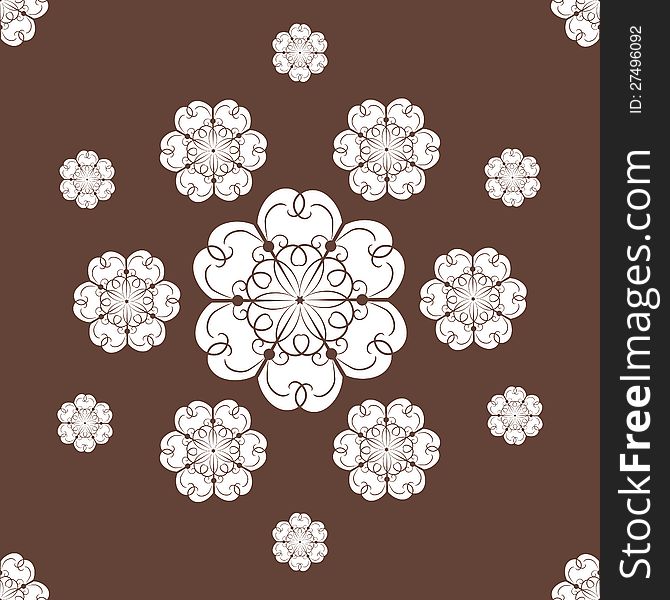 Seamless snowflakes background