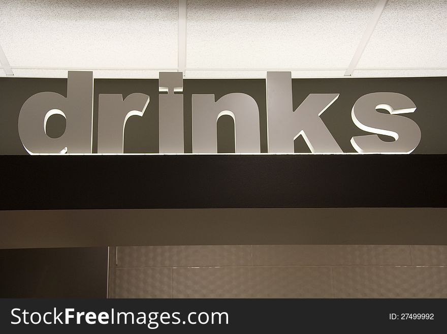Drinks sign