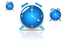 The Blue Clock Royalty Free Stock Image