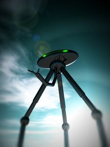 Alien Tripod And Sky 4 Royalty Free Stock Images Alien Tripod And Sky 4 Royalty Free Stock Images