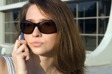 Business Woman Speak Cellphone Royalty Free Stock Image Business Woman Speak Cellphone Royalty Free Stock Image